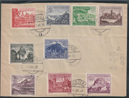 AUSTRIA 1939 - ANK 730-738 Canceled On Enveloppe - Lettres & Documents