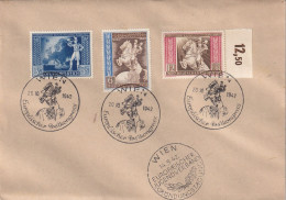 AUSTRIA 1942 - ANK 820-822 Canceled On Enveloppe "Europäischer Postkongress" - Brieven En Documenten
