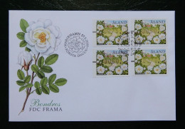 Åland FDC 2008 Machine Stamps Burnet Rose, ATM Labels, MiNo 19 - Flower - Aland