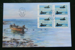 Åland FDC 2014 Machine Stamps Wooden Bird Decoys, ATM Labels, MiNo 25 - Aland