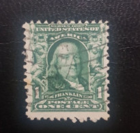 United States One Cent Used Franklin 1902 Stamp - Oblitérés