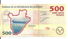 BURUNDI 500 FRANCS 2015 UNC P 50 - Burundi
