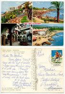 Spain 1974 Postcard Costa Dorada, Tarragona - Roc San Cayetano, Town & Beaches; 5p. Dragoons Drummer On Horseback Stamp - Tarragona