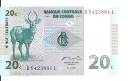 CONGO 20 CENTIMES 1997 UNC P 83 - Non Classés