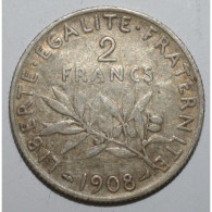 GADOURY 532 - 2 FRANCS 1908 TYPE SEMEUSE - TTB - KM 845 - 2 Francs