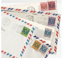 Collection 5 X Diff Franking HONG KONG Covers 1990s AIR MAIL  To GB  China Cover Stamps - Covers & Documents