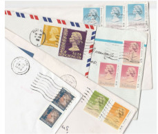 Collection  1980s -1990s HONG KONG AIR MAIL COVERS Various Stamps To GB  China Cover - Lettres & Documents