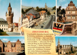 73914410 Friedberg  Hessen Reichsburg Schloss Ortspartie Brunnen Kirche - Friedberg