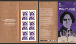 2024 Canada History People Mary Ann Shadd First Female Newspaper Publisher Full Booklet Of 6 MNH Image Shows Face/verso - Libretti Completi