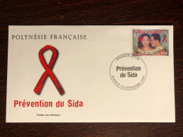 POLYNESIE POLYNESIA FDC COVER 2001 YEAR  AIDS SIDA HEALTH MEDICINE STAMPS - Storia Postale