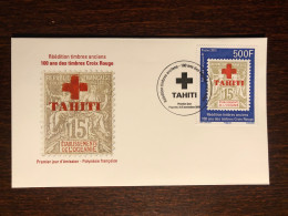 POLYNESIE POLYNESIA FDC COVER 2015 YEAR  RED CROSS CROIX ROUGE HEALTH MEDICINE STAMPS - Covers & Documents