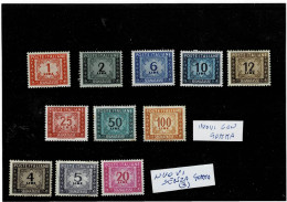 ITALIA REPUBBLICA ,Segnatasse ,filigrana Ruota ,11 Pezzi MH ,di Cui 3 Senza Gomma ,qualita Buona - Postage Due