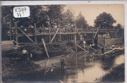 CARTE-PHOTO- CONSTRUCTION D UN PONT- OU ?- PHOTO FLAHAUT A FONTAINEBLEAU - Other & Unclassified