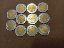 11 Pieces De 500 Lires Italiennes - 500 Liras