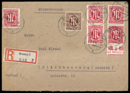 1945, Bizone, 24 (5) U.a., Brief - Covers & Documents