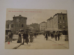 DROME-BOURG DE PEAGE-288-PLACE DU MARCHE VUE DU PONT ANIMEE ED P PEYROUZE - Bourg-de-Péage