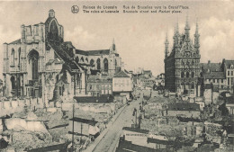 BELGIQUE - Louvain - Leuven - Ruines De Louvains - Rue De Bruxelles Vers La Grand'Place - Carte Postale Ancienne - Leuven