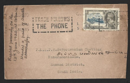 Ceylon 1935 Trade Follows The Phone Slogan Cancellation With Machine Cancellation (B6) - Ceylon (...-1947)