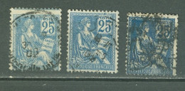 France   118  En 3 Exemplaires Avec Nuance Couleur  Ob  B/TB    Voir Scan Et Description   - Used Stamps