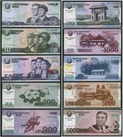 Korea Commemorative 2002 2008 2013 5 10 50 100 200 500 1000 2000 5000won 10pcs UNC - Korea (Nord-)