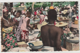 TOGO - ATAKPAME - Le Marché - 9x14 Dentelée, Glacée - Carte-photo G. MENANT - Bel Affranchissement 06 01 1953 - Togo