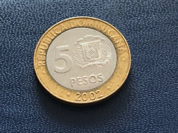 Münze Münzen Umlaufmünze Dominikanische Republik 5 Pesos 2002 - Dominicaanse Republiek