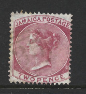 Jamaica 1870 QV 2d Rose Crown CC Watermark FU  A35 Barred Cancel Of Clarendon - Jamaica (1962-...)