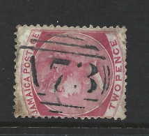 Jamaica 1870 QV 2d Rose Crown CC Watermark FU  Near Full A73 Barred Cancel Of St Ann's Bay - Jamaica (1962-...)