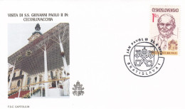 CZECHOSLOVAKIA Cover 9-16,popes Travel 1990 - Papi