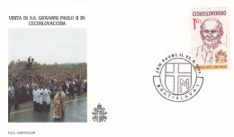 CZECHOSLOVAKIA Cover 9-18,popes Travel 1990 - Papi