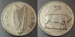 Monnaie Irlande - 1982 - 5 Pence Type Large - Ireland