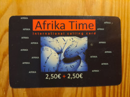 Prepaid Phonecard Germany, Afrika Time - Clock - GSM, Voorafbetaald & Herlaadbare Kaarten