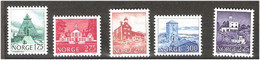 Norge Norway 1982 Buildings Mi 855-859 - Unused Stamps