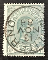 Timbre Oblitéré Italie Colis Postaux 1884 - Postal Parcels