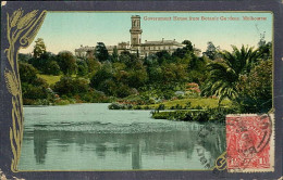 AUSTRALIA - MELBOURNE - GOVERNMENT HOUSE FROM BOTANIC GARDENS - VALENTINE & SONS - MAILED 1922 (17446) - Melbourne