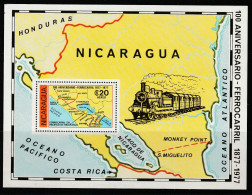 NICARAGUA - BLOC N°139 ** (1978) Centenaire Des Chemins De Fer. - Nicaragua