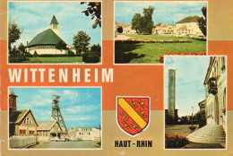 (68) WITTENHEIM  , Mine De Potasse Théodore Et Anna, Chevalement , Multivue, église,  ( Haut Rhin ) - Wittenheim