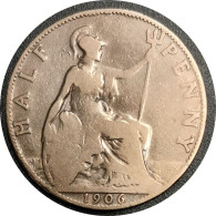 Monnaie Royaume Uni - 1906 - 1 Penny Edouard VII - D. 1 Penny