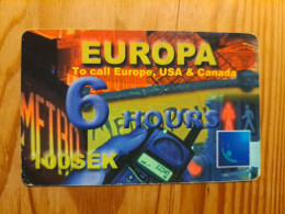 Prepaid Phonecard Sweden, Gnanam Telecom - Europa - Svezia