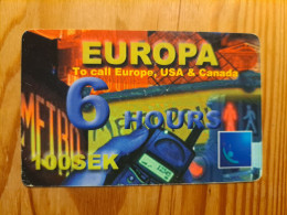 Prepaid Phonecard Sweden, Gnanam Telecom - Europa - Suecia