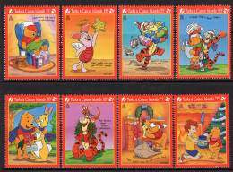 Turks & Caicos Islands 1996 Christmas - Disney - Winnie The Pooh Set MNH (SG 1426-1433) - Turks And Caicos