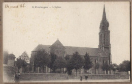 CPA 22 - PLOUFRAGAN - L'Eglise - TB PLAN EDIFICE RELIGIEUX + Petite Animation Devant - Ploufragan