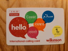 Prepaid Phonecard United Kingdom, IDT, Wilkinson - Bedrijven Uitgaven