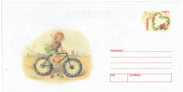 IP 99 - 1 BIKE And Windmill Behind, Romania - Stationery - Unused - 1999 - Molens