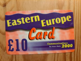 Prepaid Phonecard United Kingdom, Communications 2000, Eastern Europe - Emissions Entreprises