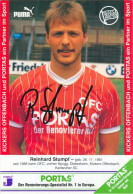 AK Reinhard Stumpf Offenbacher Kickers 87-88 Lieblos Gründau 1. FC Kaiserslautern SV Hannover 96 Galatasaray Istanbul - Autógrafos