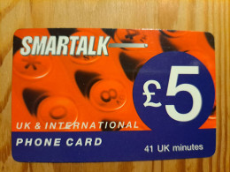 Prepaid Phonecard United Kingdom, Smartalk - Emissions Entreprises