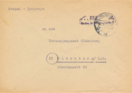 BF0306 / Britische Zone - WILHELMSHAVEN  -  1.9.45  -  Gebühr Bezahlt  Nach Oldenburg   -   Michel B13a - Briefe U. Dokumente