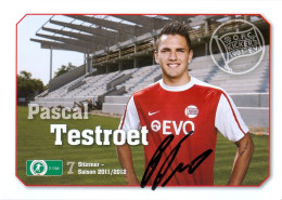 AK Pascal Testroet Offenbacher Kickers 11-12 Biemenhorst Bocholt Dynamo Dresden Arminia Bielefeld FC Ingolstadt 04 OFC - Autógrafos