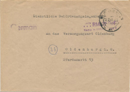 BF0307 / Britische Zone - WILHELMSHAVEN  -  12.11.45  -  Gebühr Bezahlt  Nach Oldenburg   -   Michel B13a - Briefe U. Dokumente